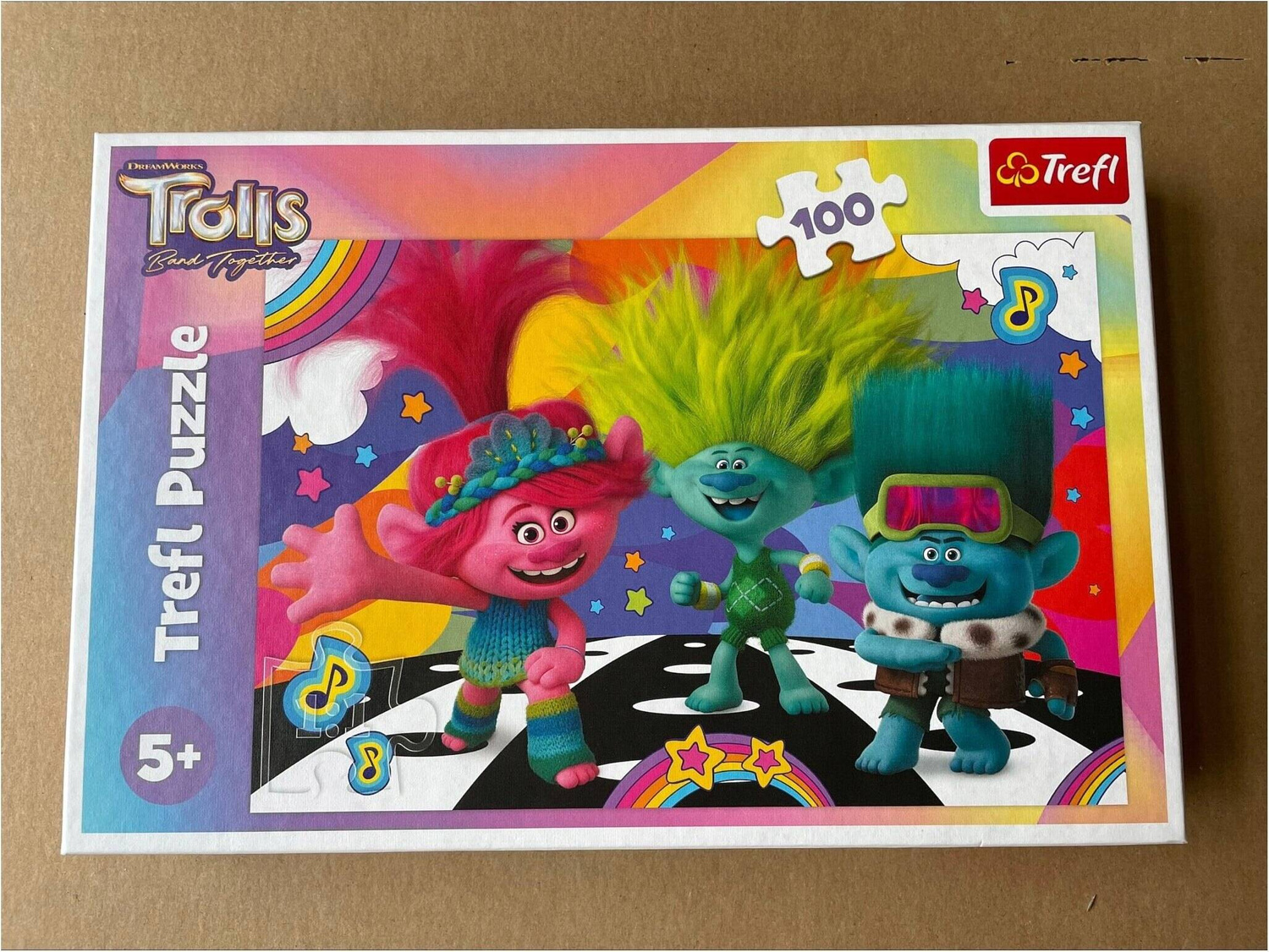 Puzzle 100 Zabawne Trolle Trolls 3 Bajka 5+ Trefl 16461 OUTLET_1