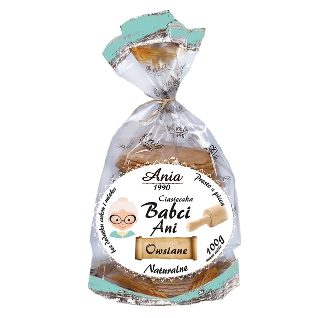 Ania Ciasteczka Babci Ani owsiane naturalne 100 g