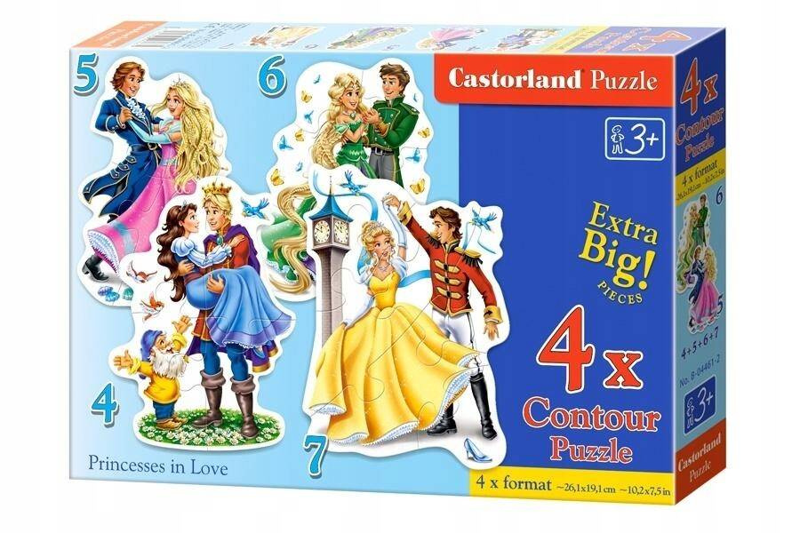 PUZZLE MAXI 4W1 KSIĘŻNICZKI PRINCESS 3+ CASTOR_2