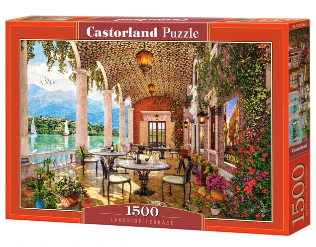 Puzzle 1500 Układanka Krajobraz TARAS NAD JEZIOREM Widok Obraz 9+ Castor_1