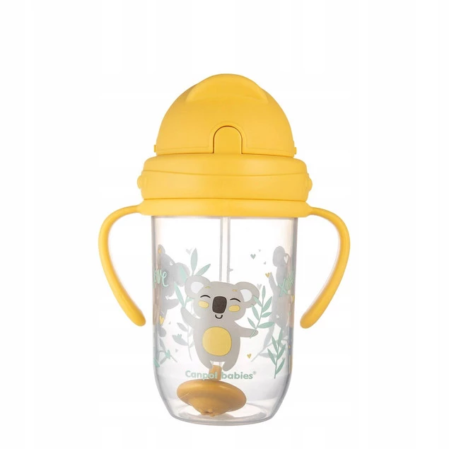 Canpol KUBEK NIEKAPEK Bidon z Obciążoną SŁOMKĄ 270 ml EXOTIC ANIMALS_10