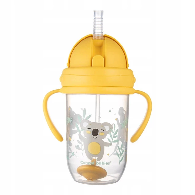 Canpol KUBEK NIEKAPEK Bidon z Obciążoną SŁOMKĄ 270 ml EXOTIC ANIMALS_11