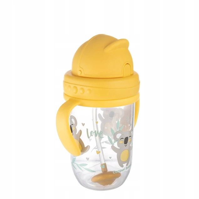 Canpol KUBEK NIEKAPEK Bidon z Obciążoną SŁOMKĄ 270 ml EXOTIC ANIMALS_12
