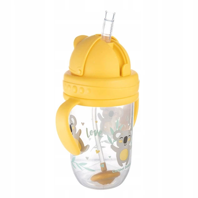 Canpol KUBEK NIEKAPEK Bidon z Obciążoną SŁOMKĄ 270 ml EXOTIC ANIMALS_13