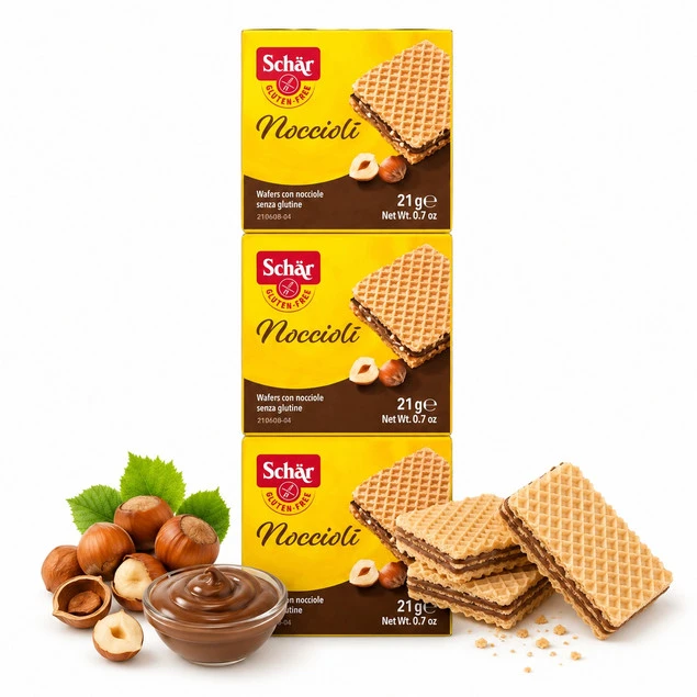 Schär wafle orzechowe Noccioli 3x21g bezglutenowe 63g