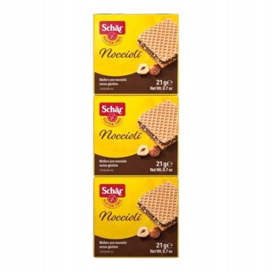 Schär Nocciolí bezglutenowe wafelki z kremem orzechowym 3x21 g zdjęcie główne