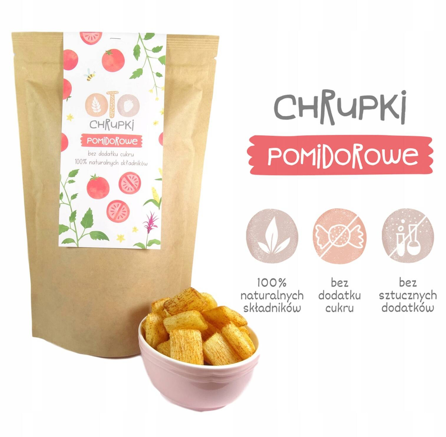 OTO Chrupki Naturalne SEROWE i POMIDOROWE Dla Dzieci 80g Otolandia 2PAK_3