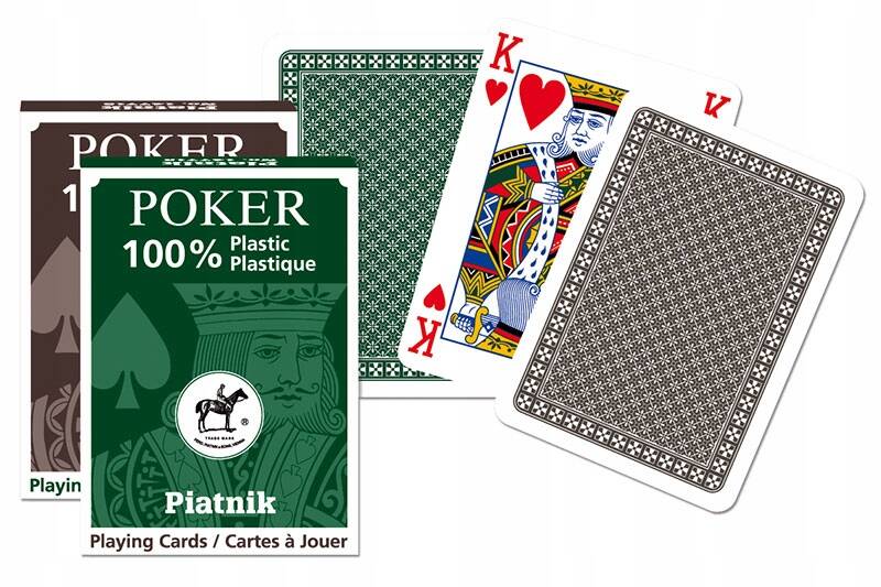 Karty Pojedyncze Poker Plastikowy Talie Plastikowe 15+ Piatnik_1