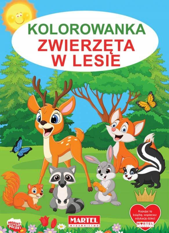 Kolorowanka Zwierzęta W Lesie Lis Jeż Przyroda Natura Martel_1