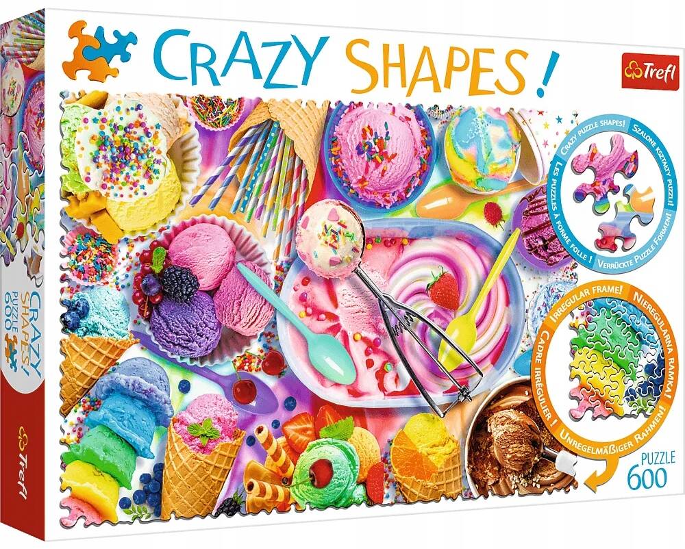 Puzzle 600 Układanka Crazy Shapes SŁODKOŚCI Słodkie Marzenie 10+ Trefl_4