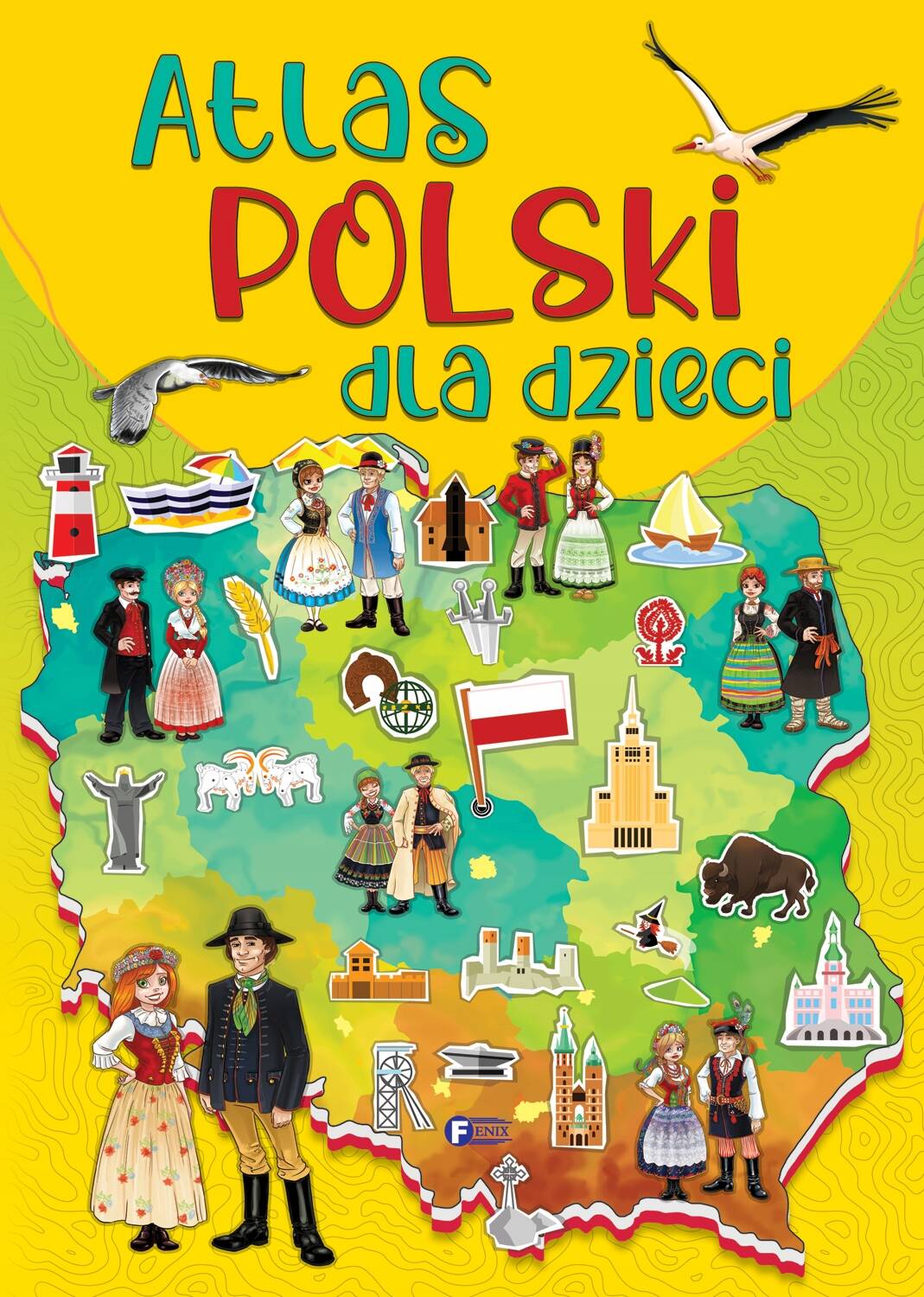 Atlas POLSKI Dla Dzieci Ciekawostki Ilustracje Mapy 6+ Fenix_1