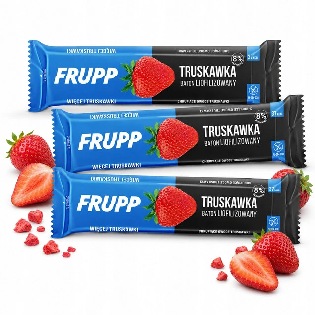 Baton liofilizowany Frupp truskawkowy 10 g x3