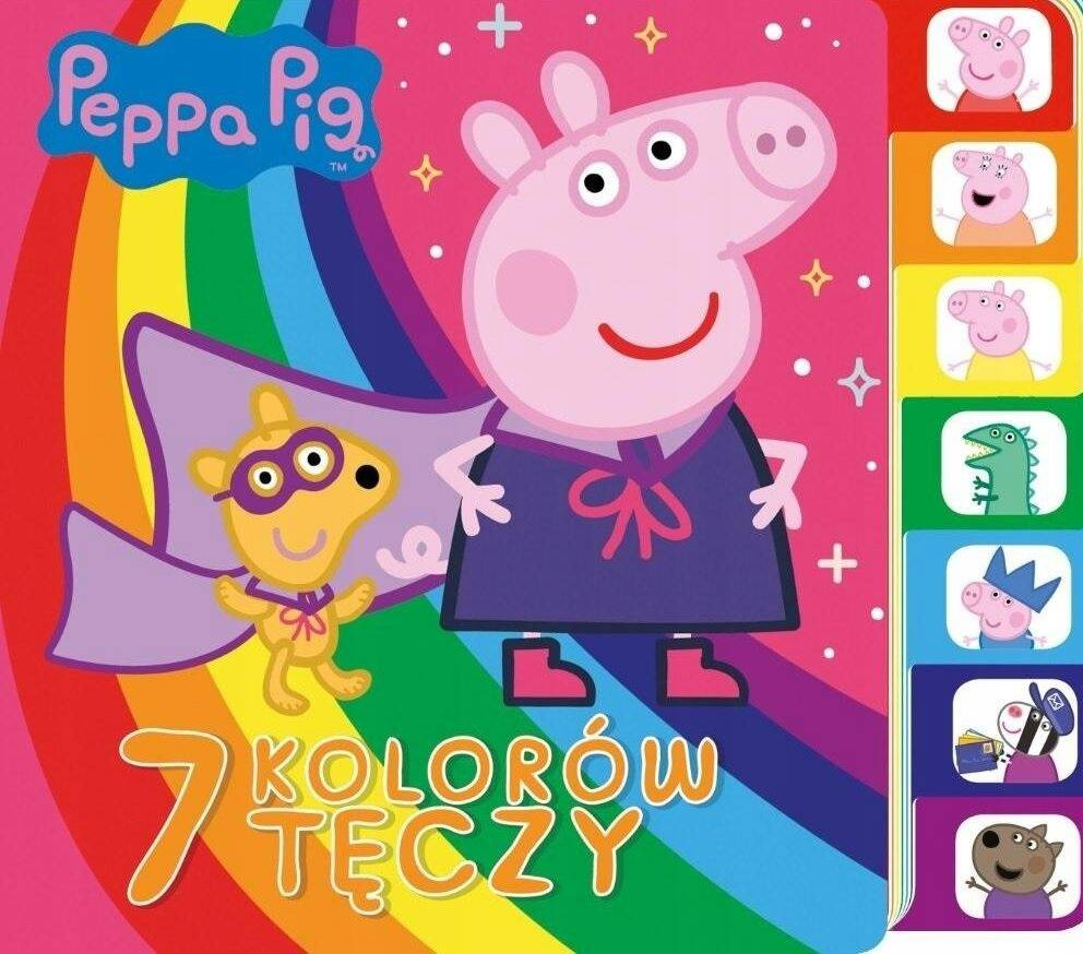 Świnka Peppa 7 Kolorów Tęczy Książeczka Registry 3+ Media Service Zawada_1