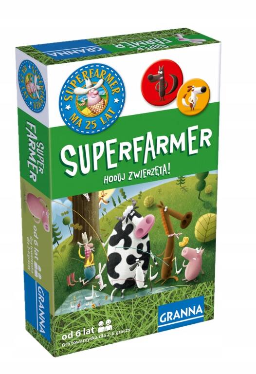 Gra Towarzyska SUPER FARMER Wersja Podróżna Hoduj Zwierzęta 6+ Granna_2
