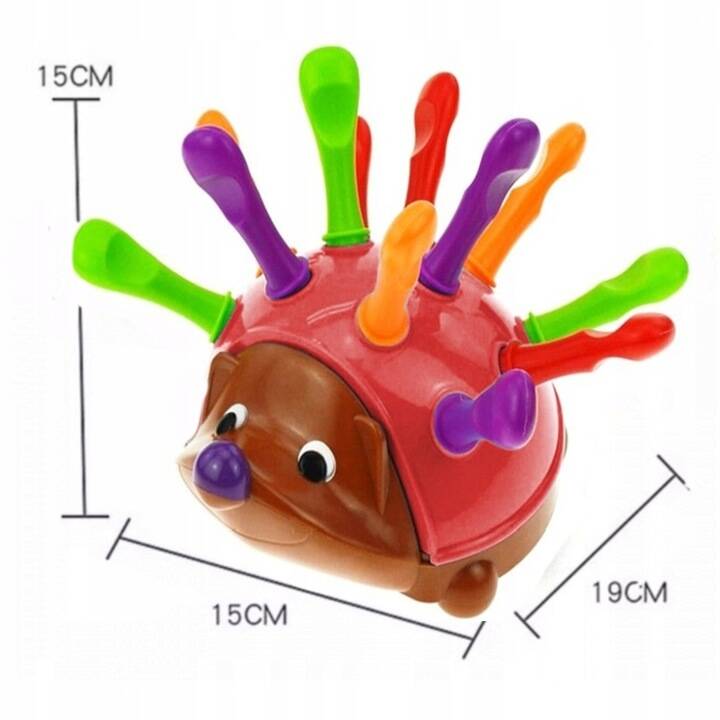 Jeż Z Kolcami Do Nauki Liczenia Zabawka Edukacyjna 14 El RÓŻOWY 6+ Norimpex_4