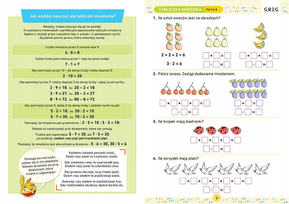 Tabliczka Mnożenia Karty Pracy W Szkole I W Domu Marta Kurdziel Greg_2