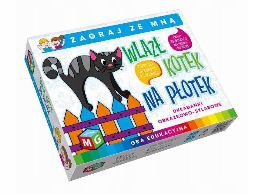 Gra Edukacyjna Wlazł Kotek Na Płotek Nauka SYLAB Logopedyczna 3+ Multigra_2