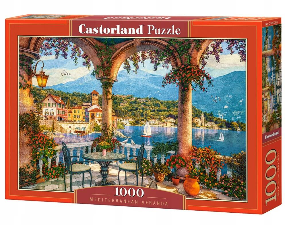 Puzzle 1000 Układanka Krajobraz MEDITERRANEAN VERANDA Obraz 9+ Castorland_2