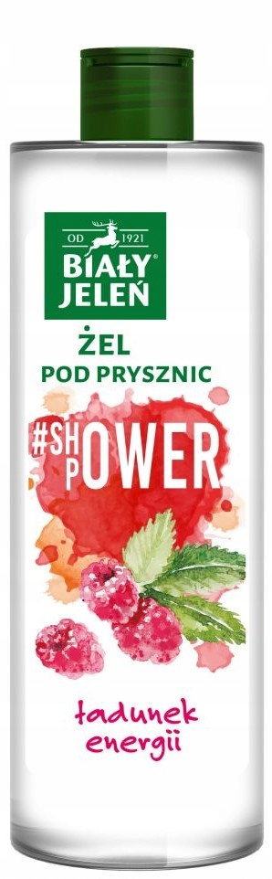 Żel Pod Prysznic BIAŁY JELEŃ Malina Shower Power 400 ml SKÓRA WRAŻLIWA_1