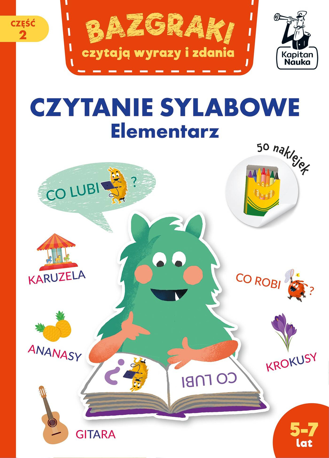 Bazgraki Czytają Wyrazy Zdania CZYTANIE SYLABOWE Elementarz 5+ KapitanNauka_1