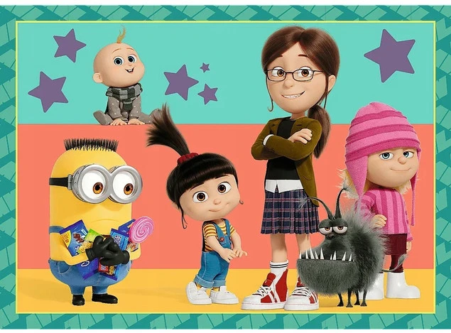Puzzle 4w1 Minionki Zwariowane Minionki Trefl