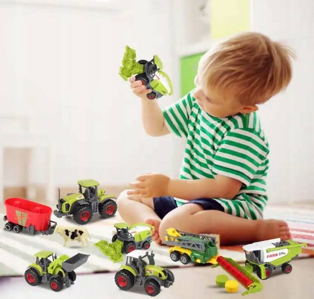 Duży Zestaw POJAZDÓW ROLNICZYCH Traktor Ciągnik Farmer 3+ Norimpex_3