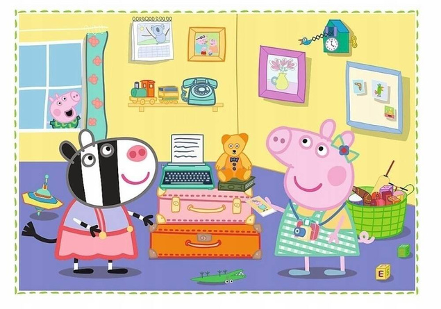 Puzzle 4w1 Układanka Dla Dzieci Świnka Peppa 3+ Peppa Pig Trefl 34359_3