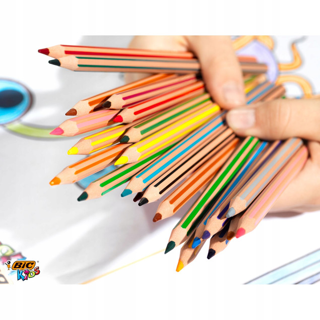 Kredki szkolne niełamliwe 24 kolory BIC Evolution_3