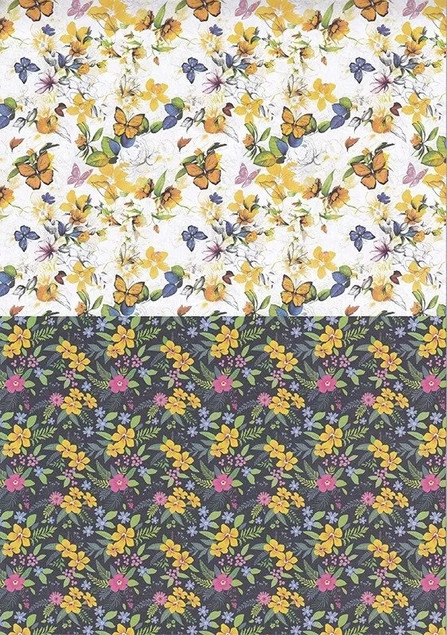 Blok Ozdobny Papier Happy Color KWIATY A4 80g 15 Arkuszy z Motywami FLOWERS_4