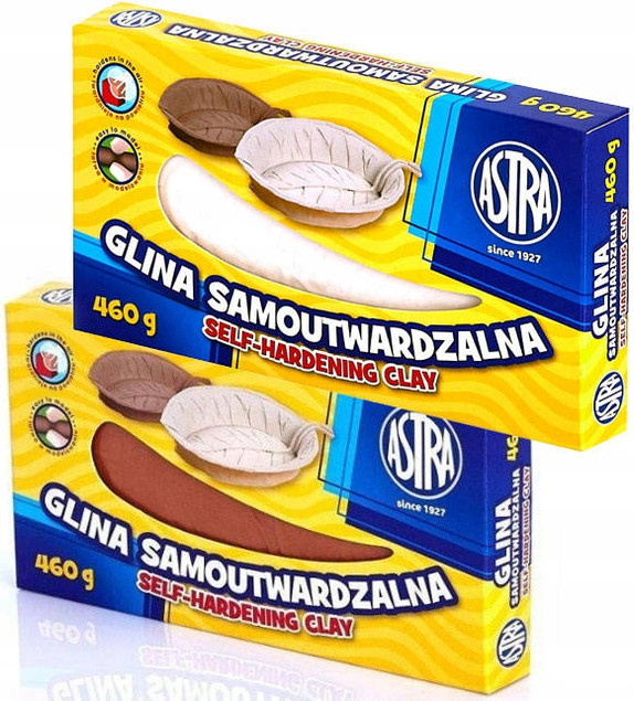 Glina samoutwardzalna biała + brązowa Astra 920g_1