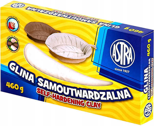 Glina samoutwardzalna biała + brązowa Astra 920g_2