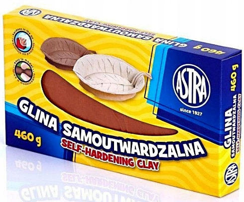 Glina samoutwardzalna biała + brązowa Astra 920g_3