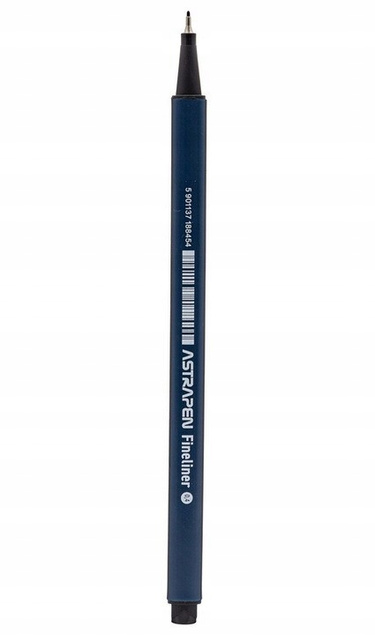 ASTRA Cienkopisy Trójkątne 0,4mm ZESTAW Czarny Czerwony Niebieski Zielony_2