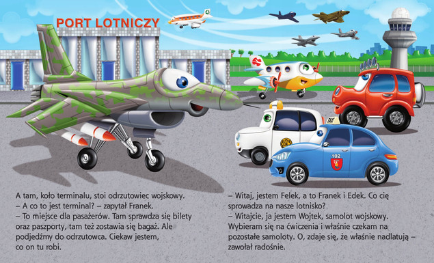 Ilustracja z książki Samochodzik Franek Na Lotnisku