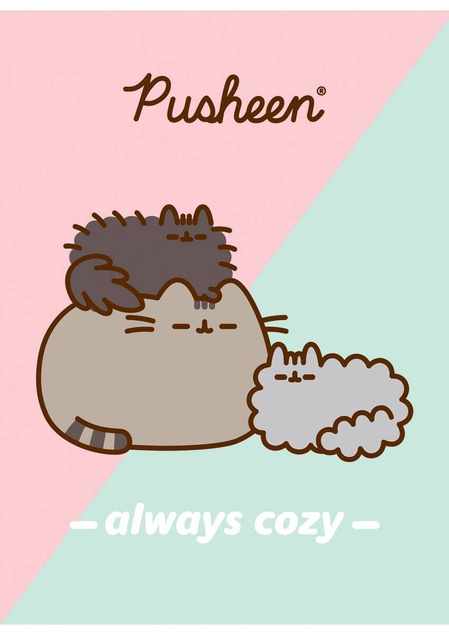 PUSHEEN Zeszyt Szkolny A4 32k KRATKA Kotek Kot St. Majewski_2
