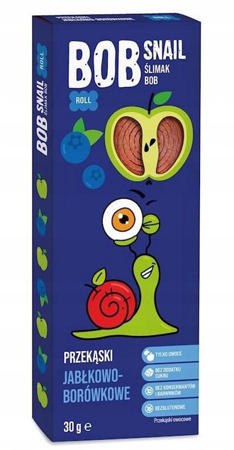 ŚLIMAK BOB SNAIL PRZEKĄSKA bez cukru glutenu 30G MIX SMAKÓW x 6szt 0,24KG_5