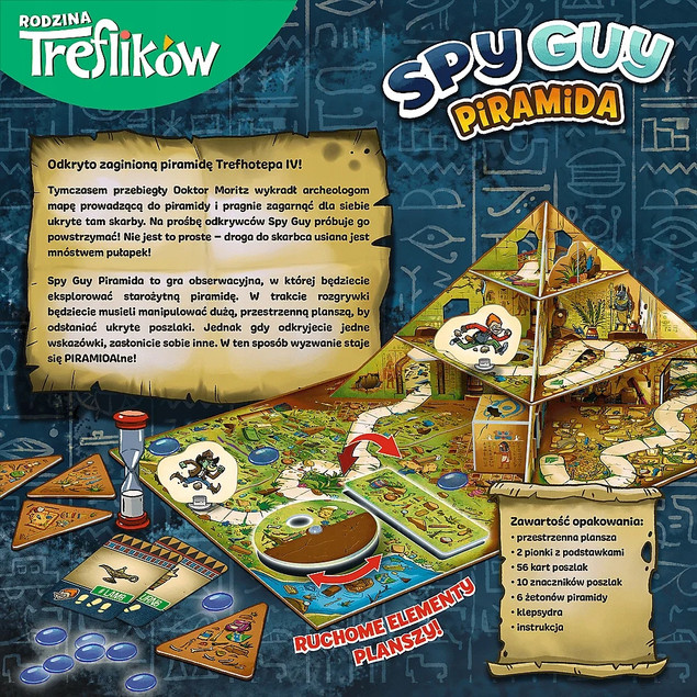 SPY GUY PIRAMIDA Gra Rodzinna Kooperacyjna 6+ Trefl_3