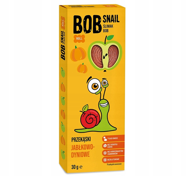 BOB SNAIL Przekąska Owocowa MIX SMAKÓW 30g x 10 Sztuk Bez Cukru i Glutenu_5