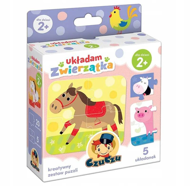 2w1 CzuCzu UKŁADAM ZWIERZĄTKA + PUZZLE CO ROBIMY W DOMU 2+ 3+_4