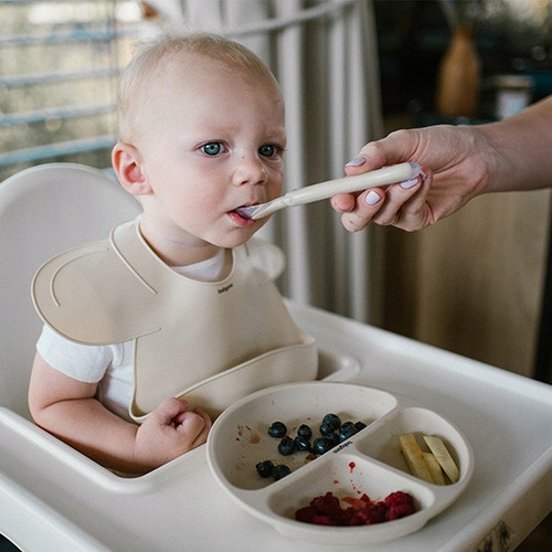 BABYONO Silikonowy Talerzyk z Przyssawką BEŻOWY Dla Dzieci 1482/04_2