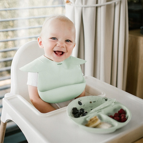 BABYONO Silikonowy Talerzyk z Przyssawką ZIELONY Dla Dzieci 1482/03_5