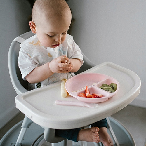 BABYONO Silikonowy Talerzyk z Przyssawką RÓŻOWY Dla Dzieci 1482/02_5