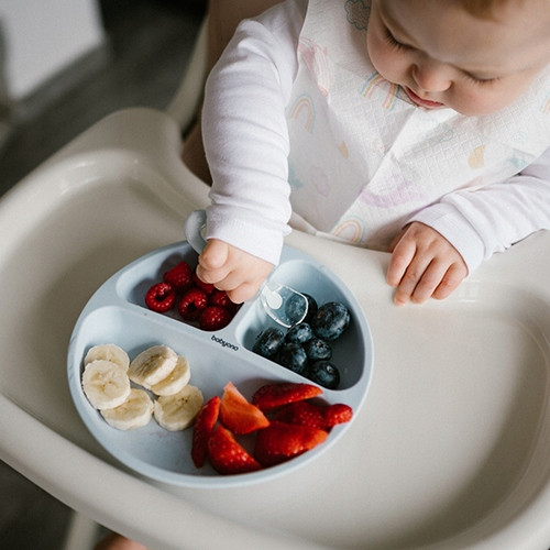BABYONO Silikonowy Talerzyk z Przyssawką NIEBIESKI Dla Dzieci 1482/01_6