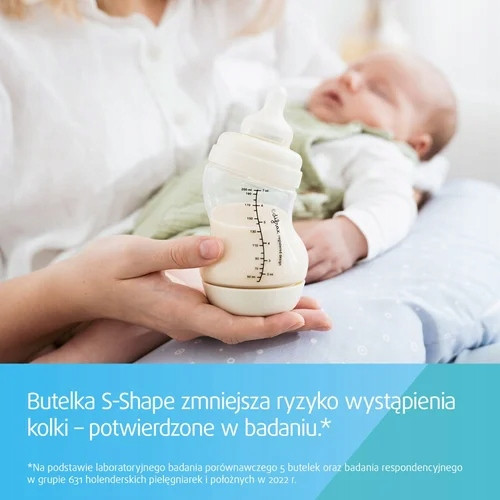 CANPOL Butelka ANTYKOLKOWA Do Karmienia S-SHAPE Szeroka PP 0M+ 200ml 24/201_5