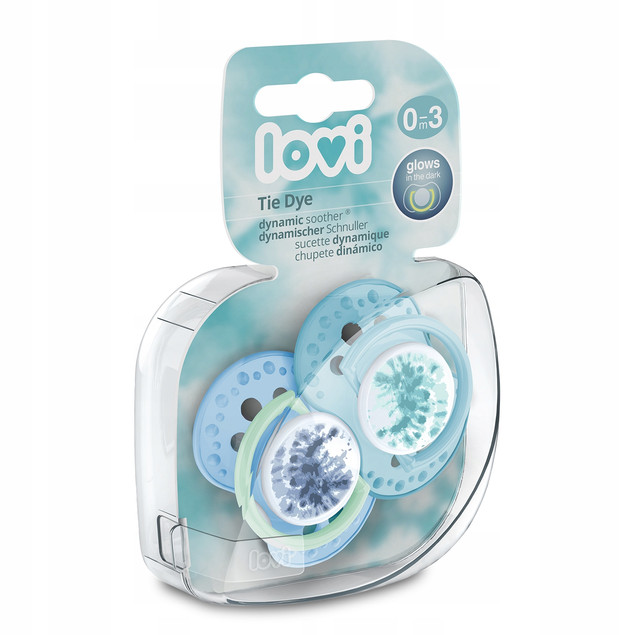 Smoczek silikonowy dynamiczny LOVI 0-3m 2 szt. Tie Dye_6