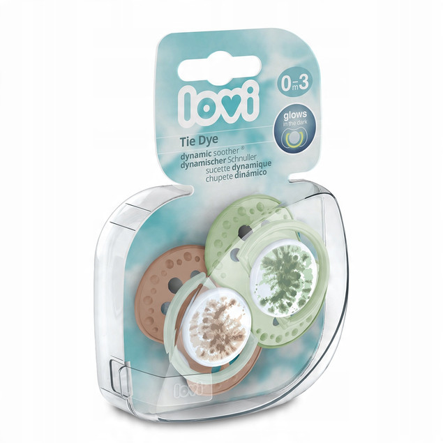 Smoczek silikonowy dynamiczny LOVI 0-3m 2 szt. Tie Dye_6