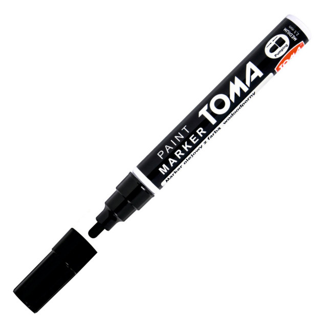 Marker olejowy wodoodporny Toma TO-440 okrągła końcówka czarny_1