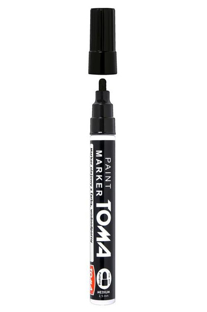 Marker olejowy wodoodporny Toma TO-440 okrągła końcówka czarny_3