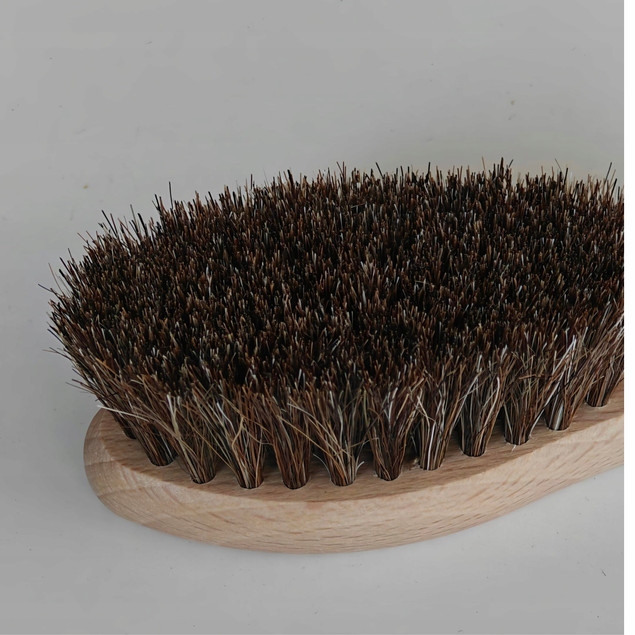 Szczotka szczoteczka dla niemowląt drewniana włosie konina Bocioland_2