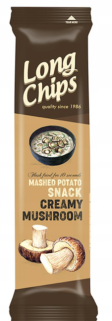 LONG CHIPS Chipsy ziemniaczane o smaku Śmietany i Grzybów 75 g_1